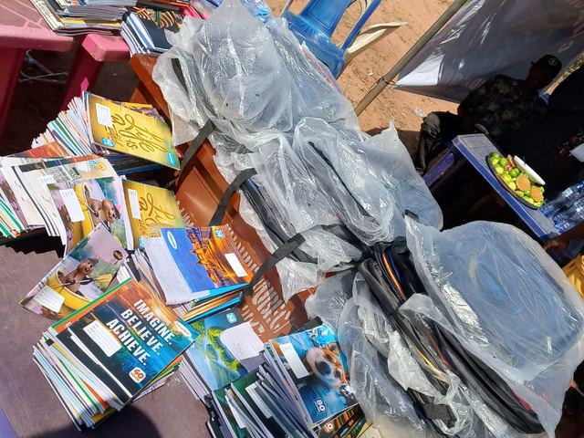 Packs prepared ahead of the outreach.