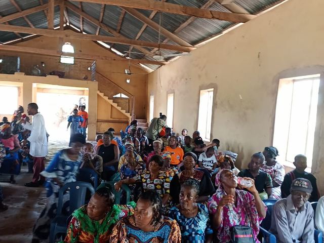 A packed hall at the Nunya medical outreach