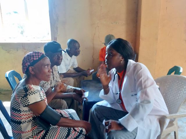 One-to-one consultations with the visiting medical team.